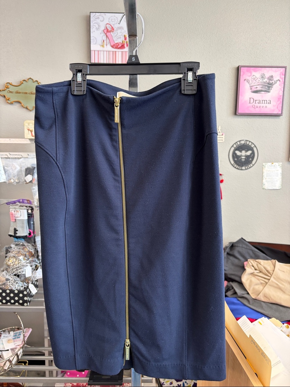 Michael Kors Navy Pencil Skirt - Sleek Office Staple AFKD5H